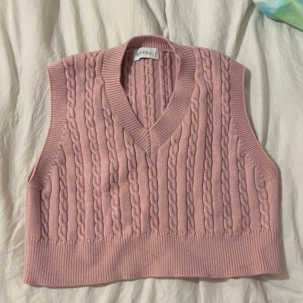 mini baby pink sweater vest